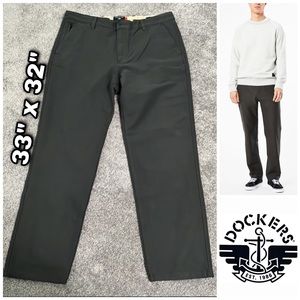 NWT - DOCKERS - Comfy Knit Straight Leg Chino Pants - 33" x 32"
